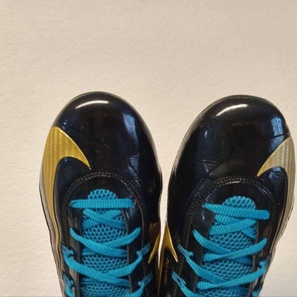 Nike Vapor Carbon 2 Men's 12 Cleats Jaguars Football 2014 Bkack Blue Green Jack - Picture 6 of 15
